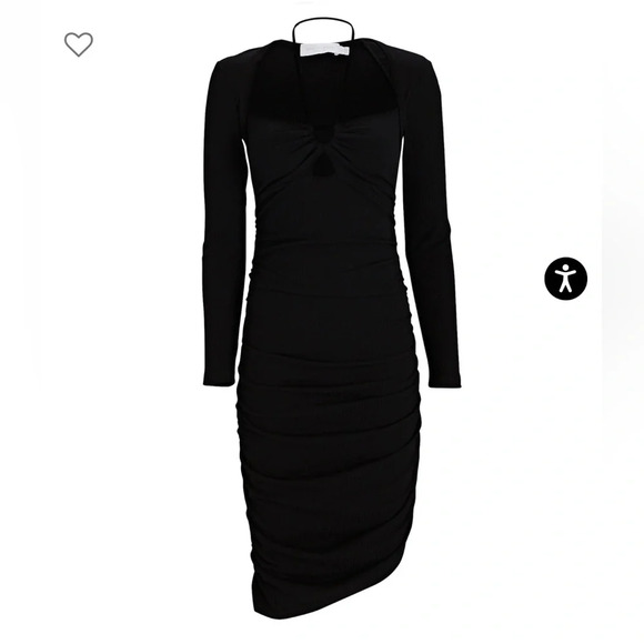 NWT $275 Jonathan Simkhai Standard Tanya Mini Dress in Black Small Revolve - Picture 5 of 14